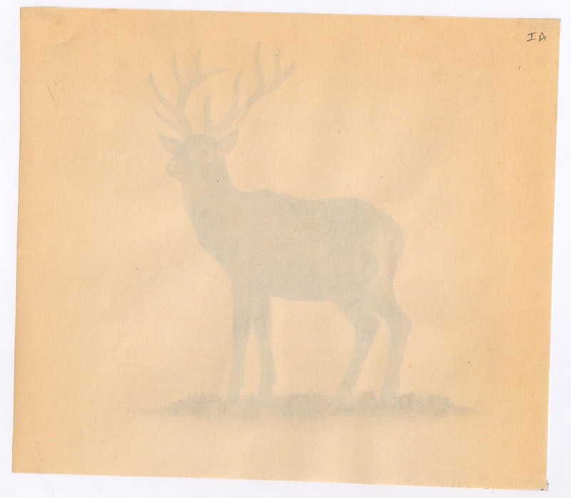 Animal Miniature Water Color Painting Hand Painted Black Buck Wild Life Scene gallery