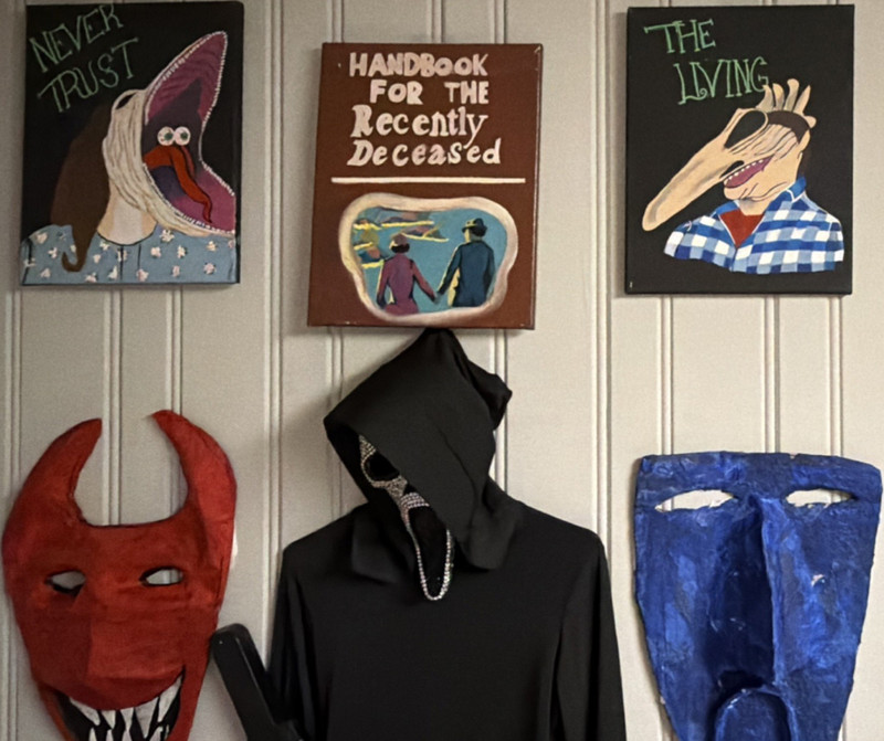Beetlejuice painting trio