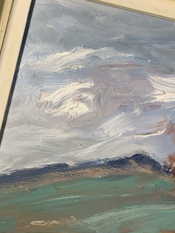 Erik Kullström (1904-1975) Oil Painting Swedish Expressionism MCM Landscape gallery