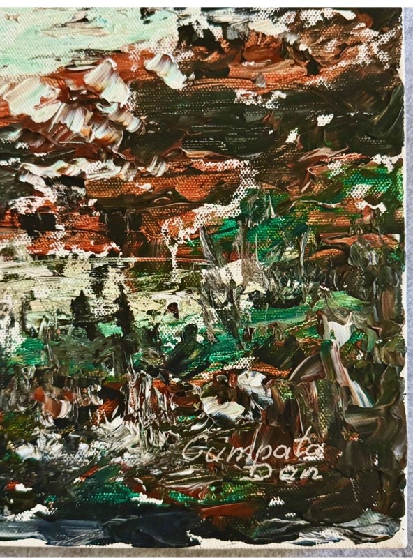 “Silent Reflection” Original Acrylic Painting by Dan Cumpata Signed 30”x24” gallery