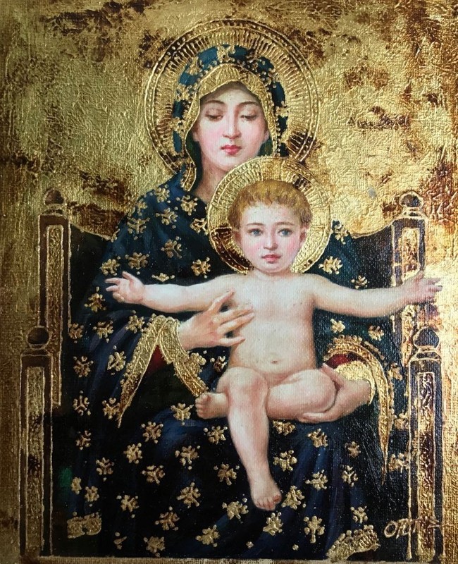 Original Painting of the Mother Mary in 8 x 10″