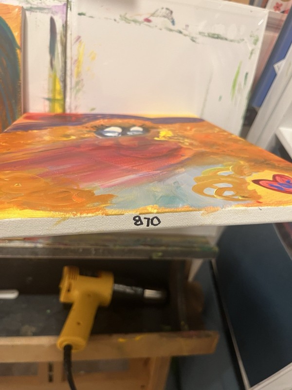 BLESSED#870 Funny Face Original Art Abstract Painting gallery