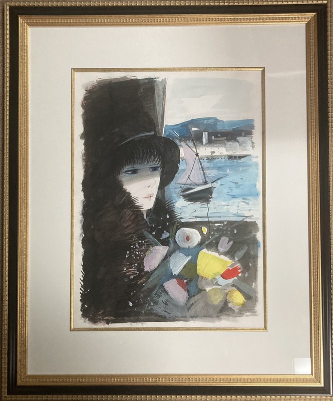 Charles Levier (French, 1920 – 2003) Large Watercolor