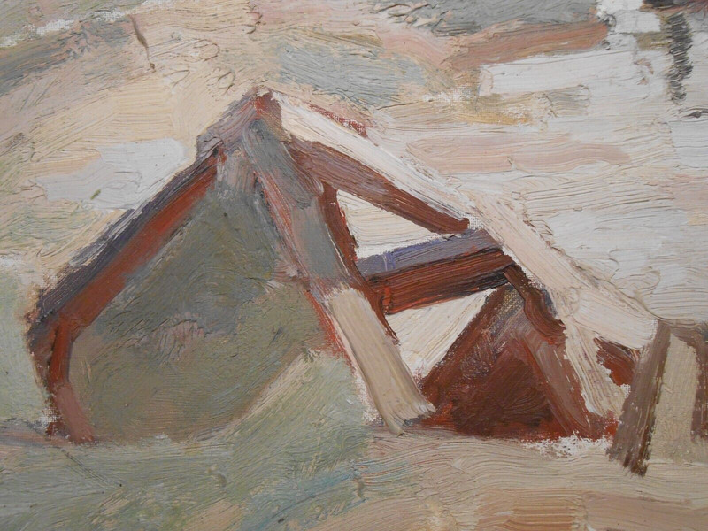 FRENCH MID-20TH C VINT SGND POST-IMPRESSIONIST O/C 'J. DE LA FONTINETTE,' FRAMED gallery