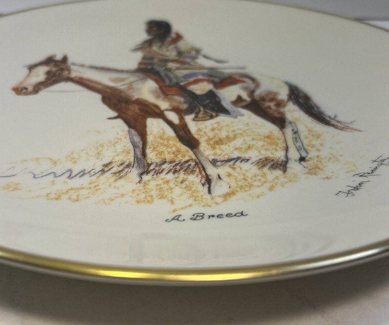 Frederic Remingtons “ A Breed “ Collectors Plate Gorham China USA, Retired 10.5” gallery