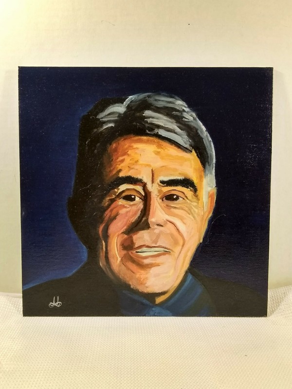 Hector Suarez Iconic Mexican Actor Original Oil Painting Tribute 12″X12″