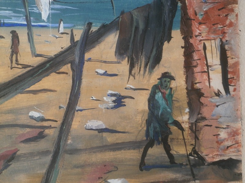 Figures in a Landscape Oil Painting-Expressionist/Surreal-1930s/40s-Louis Bosa gallery