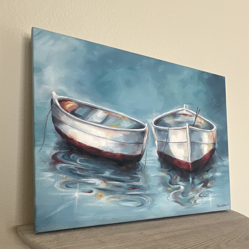ORIGINAL ARTWORK! Two Boats on Canvas gallery