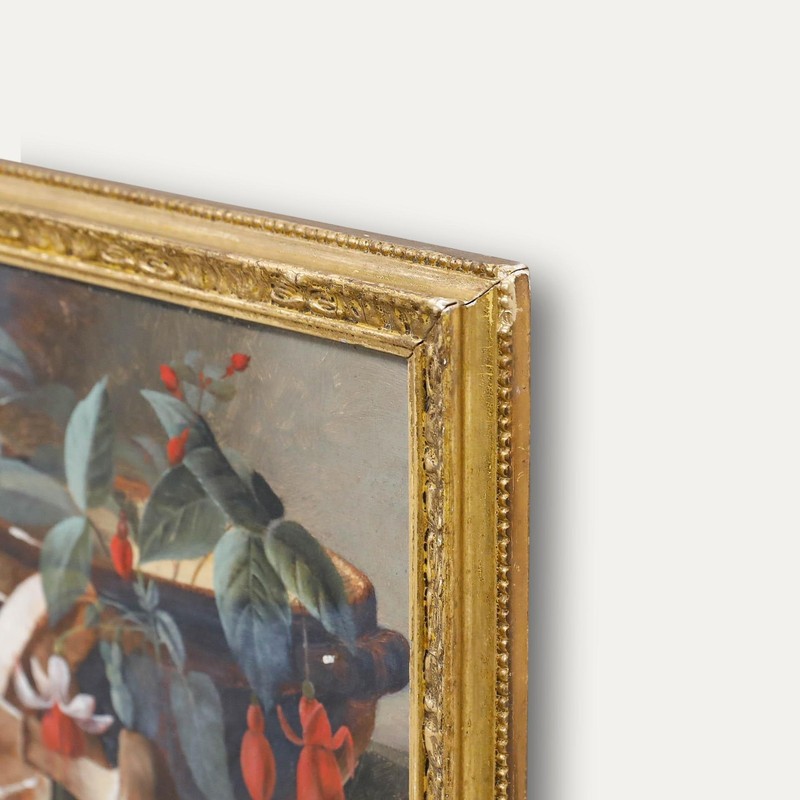 Higham - Framed Early 20th Century Oil, Fuchsia and Mushrooms gallery