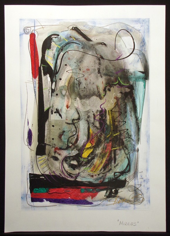 Shana Dominguez "Mireqs" Hand Signed Original Acrylic Painting on Paper gallery