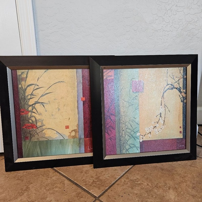 Spring Chorus and Dancing in the Wind by Don Li-Legger 19×19 Framed Wall Art