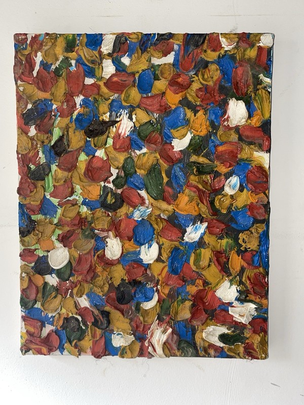 Original Heavy Thick Oil Painting. 14x11” Signed Barbara Koivisto. NYC 90s VTG gallery