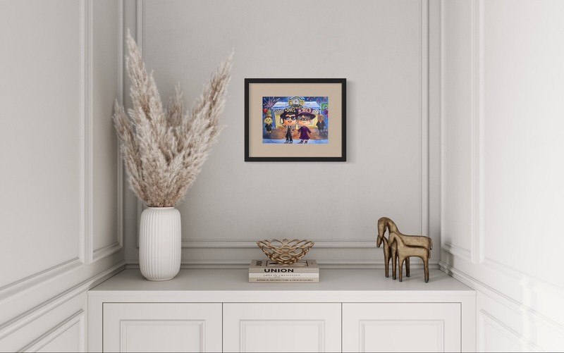 Personalized custom Animal Crossing New Horizons ACNH real watercolor painting gallery
