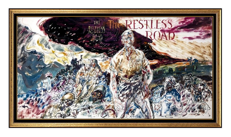 John Costigan RARE Original Acrylic Painting Signed Illustration Framed Artwork