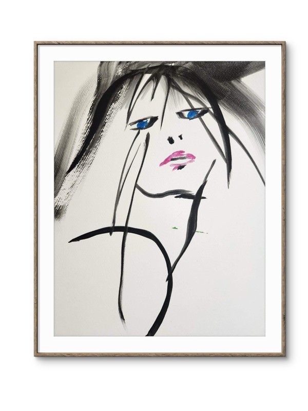 Abstract Woman Impressionistic Original Wall Art 14X11 Mixed Media Paper