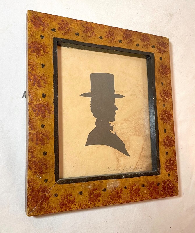 antique 1800's Terrence Graham cut out black silhouette portrait Abraham Lincoln gallery