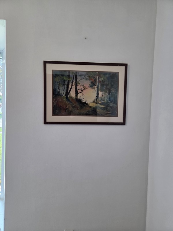 Original Eli Geller Watercolor Painting Colorful Forest Fantasy Signed Art Decor gallery