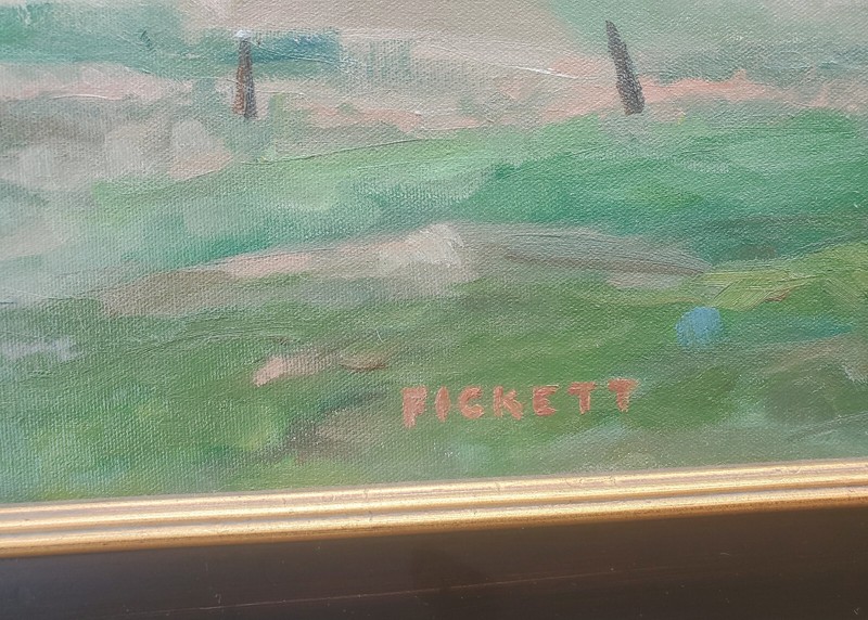 Landscape Framed "Lone Oak" Oil Painting 40"x30" Original by David Fickett gallery