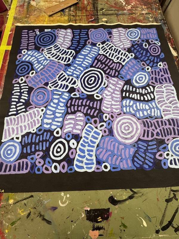 Dora Mbitjana 💕Aboriginal Art 96cm X 93cm COA Supplied. DM15J-A gallery