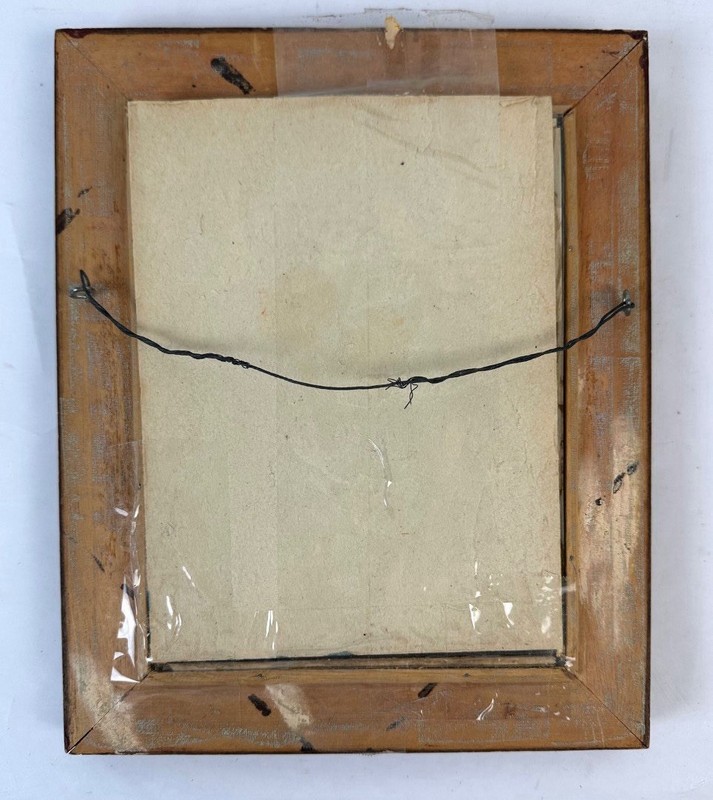Vintage Mid-Century 3D Reverse Glass Signed Floral Painting -Ornate Gilded Frame gallery