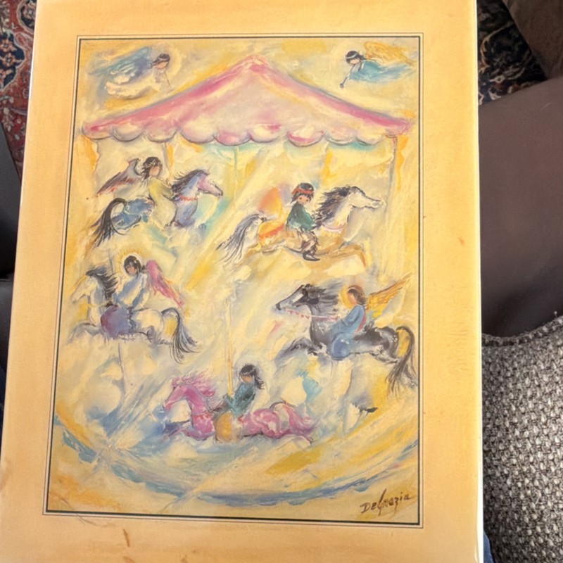 DeGrazia Carousel Horses Southwest Watercolor Signed Licensed Reproduction
