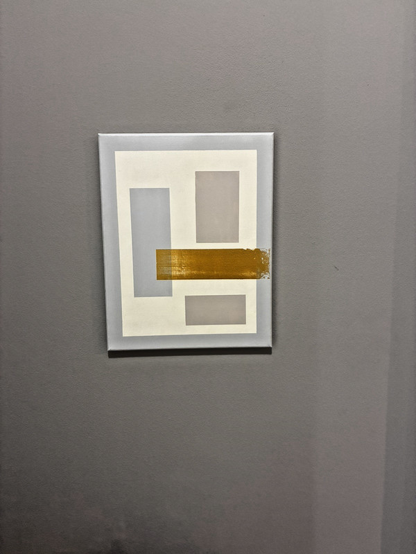 Original Geometric Abstract Painting Modern Minimalist Canvas Art Metallic Gold gallery