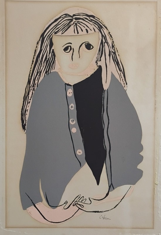 Cohen Art Signed Rare Silk Screen Vintage Mystery Artist Vintage Art