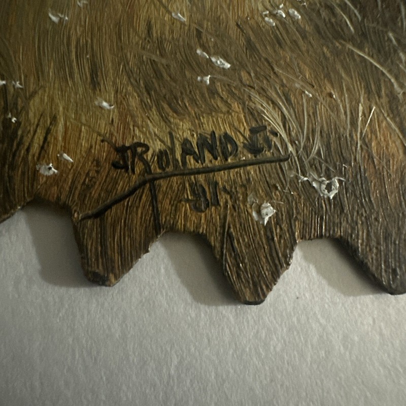 Vintage Rustic Hand-painted Saw Blade Blanks Wall Decor 6” Signed By Artist 1981 gallery