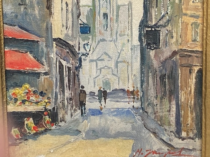 M. Janpol (French, 20th C), Mid-20th Cent. Original O/C "View Of Paris", Signed! gallery