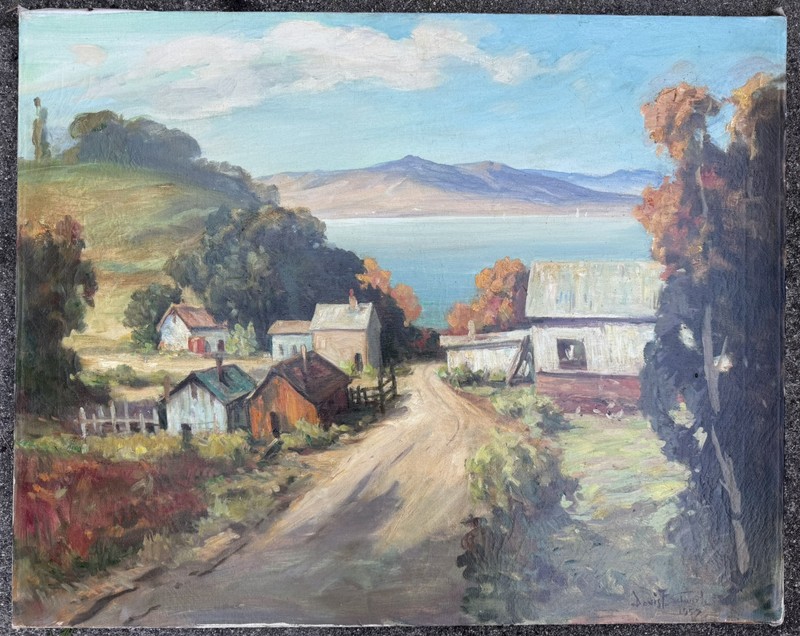 Davis F. Schwartz Original Painting Art Early California Impressionist Landscape