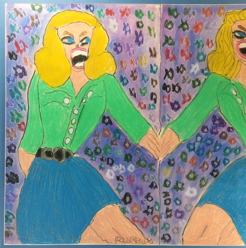 Paul Lewis (Washington DC, active 21st c.) artworks. Signed titled "Me and Me" gallery