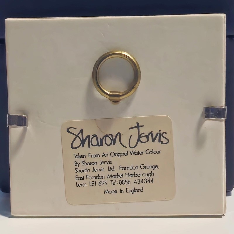 SHARON JERVIS SET OF 4 MINIATURE BEAR PRINT WATERCOLOR COLLECTION ACRYLIC FRAMES gallery