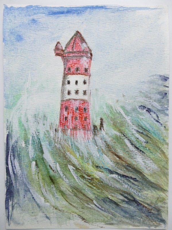 Ingeborg Jakob Wilhelmshaven Watercolour Unsigned Undated 13×18.5cm To-5045