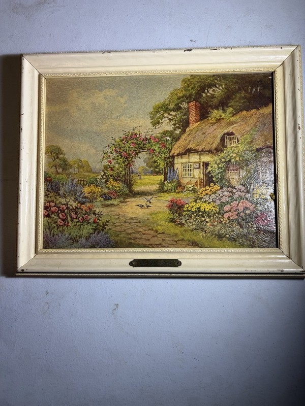 The Rose Arch Oil Replica Wood Frame 16″ 12″