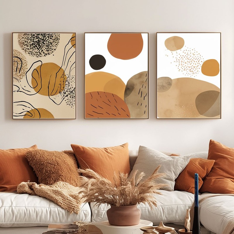 Hand-painted Oil Painting 3 Panel Creativity Wall Art Illustration unframed #041