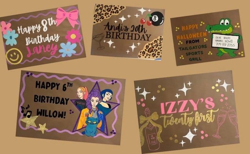 3’x4’ Sydney’s Custom Made Painted Banners For Birthdays & Anniversaries