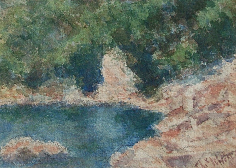 EUGENE WHITE - Impressionist Watercolor Landscape Painting - USA - 20th Century gallery