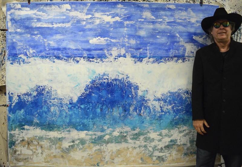 Mark Little Seascape Ocean Professional Painting 84”X62” (7 Foot) Abstract XL