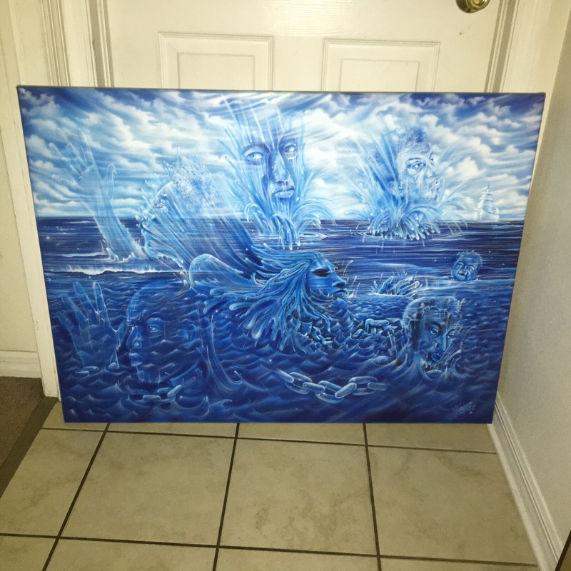 Paintings On Canvas 30x40 Hand Painted Masterpiece Called Free Souls gallery