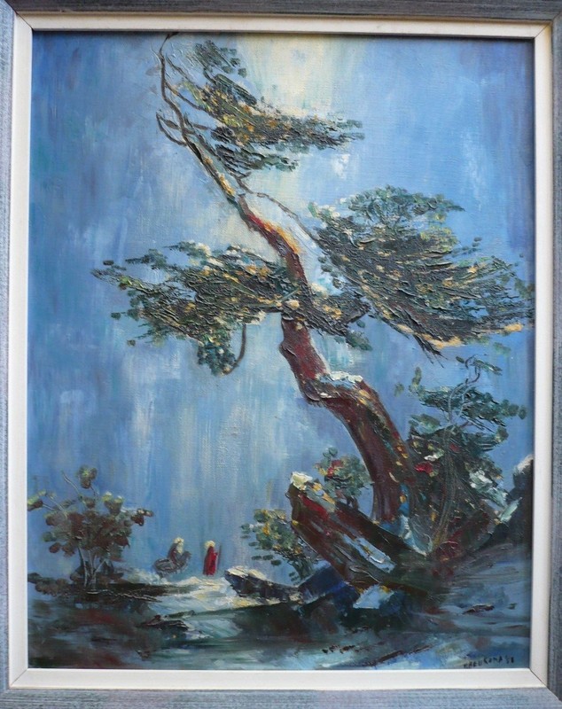 BEUKEMA, IMPRESSIONISM MODERN MODERNISM 1950s 50s OIL CHINESE ASIAN INFLUENCE gallery