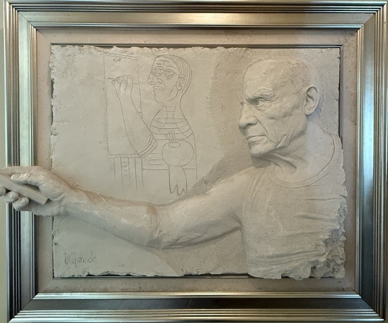 BILL MACK VINTAGE MODERN ART WALL SCULPTURE FAMOUS PABLO PICASSO STATUE BUST