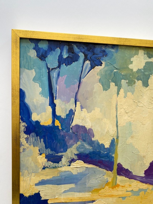 GLENN RADTKE FAUVIST "CALIFORNIA LANDSCAPE" FRAMED ORIGINAL IMPASTO OIL PAINTING gallery