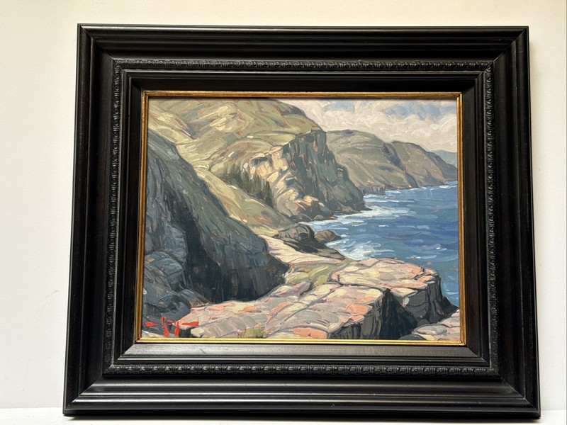 MATTHEW MICHAEL REYNOLDS PAINTING CONTEMPORARY FAMOUS LANDSCAPE COAST BEACH 14”