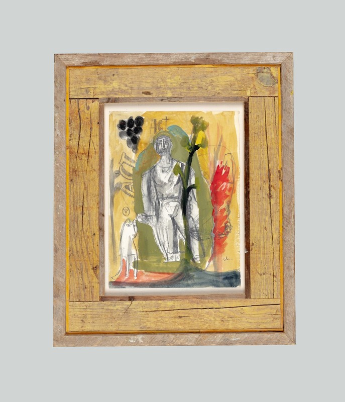 Sandro CHIA – «Untitled», 2004 – Mixed media on paper, 52.5 x 43 cm