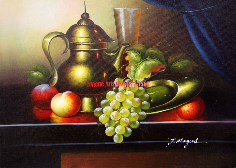 12×16″(31x41cm) 100% hand painted oil flat ,50% OFF,Still life/Wine Bottle/Fruit