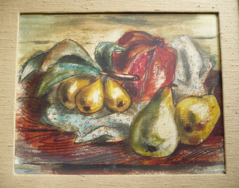 ITALO D'ANDREA, LISTED SANTA BARBARA, OLD CALIFORNIA IMPRESSIONIST MODERN PEARS gallery
