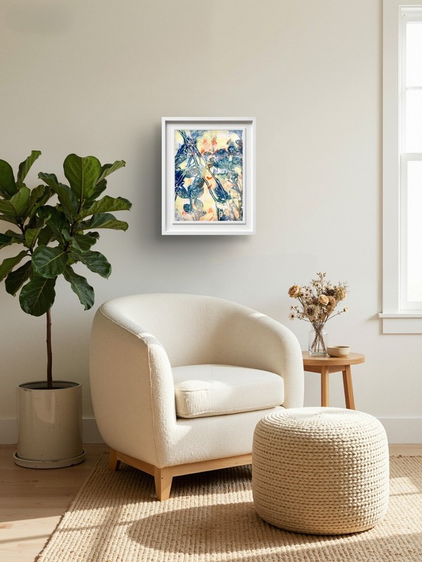 Original Art Botanicals 12 X 16 Bold Color Modern Abstract Acrylic on Paper gallery