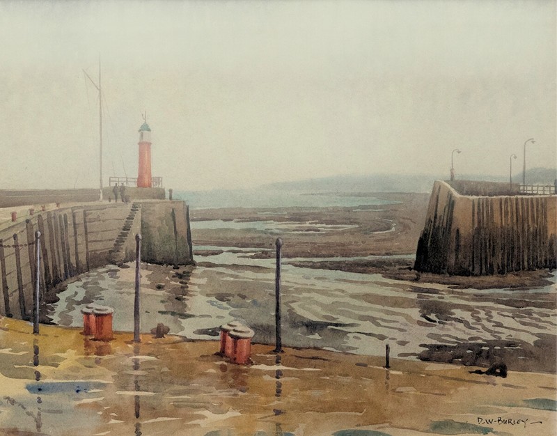David William Burley (1901-1990) - 20th Century Watercolour, Winter Harbour gallery