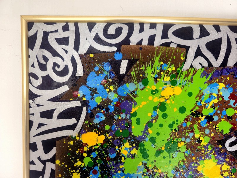 Picture Art Abstraction Hand Painted Abstract Spray Art Acrylic 50x70 Art Colorful gallery