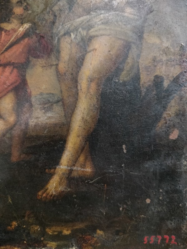 MARTYRDOM OF SAINT SEBASTIAN. OIL ON COPPER. UNFRAMED. SPAIN. 17TH CENTURY gallery